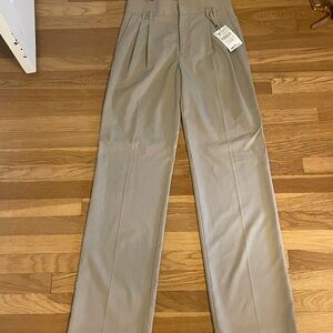 NWT Zara high waisted beige pants with belt loops
